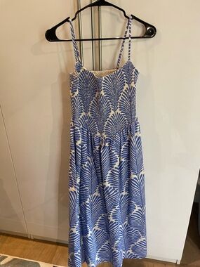 Abercrombie & Fitch Blue and White Smocked Sundress